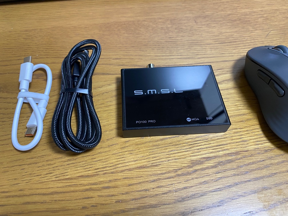 S.M.S.L　DDC（PO100 PRO）付属品一覧。電源は無く、USBバスパワー経由です。