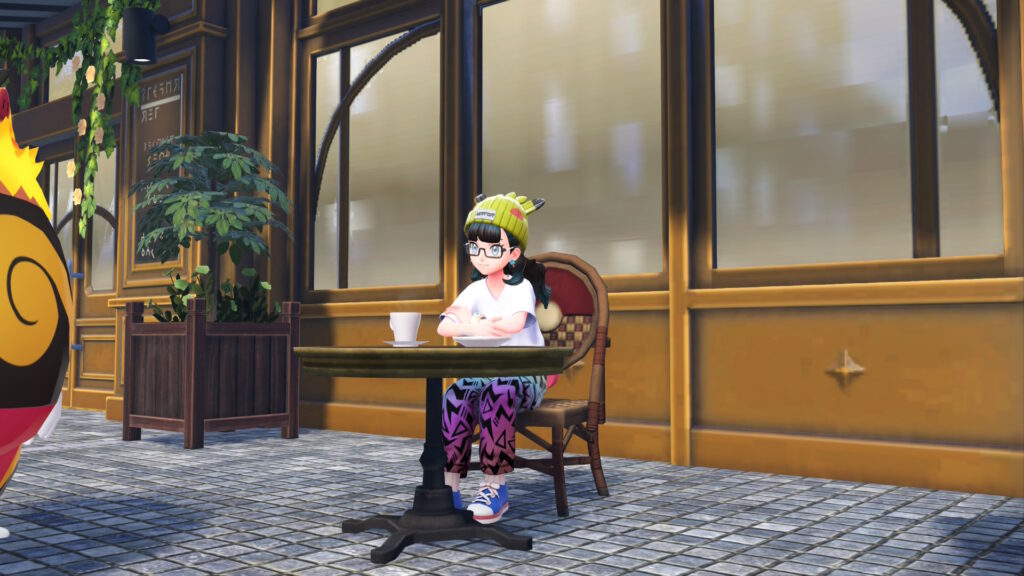 こんな感じでプレイ中の画面をキャプチャーできます。喫茶店に入ってお茶を頼むとスクリーンショットモードになり一服できます。