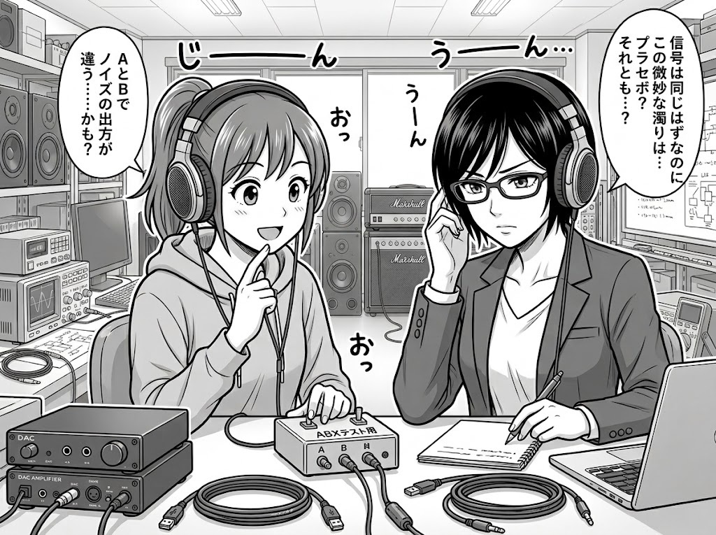 左)ユイちゃん。凄耳の女の子。
右)リンさん。実験好きで理性的な女性。